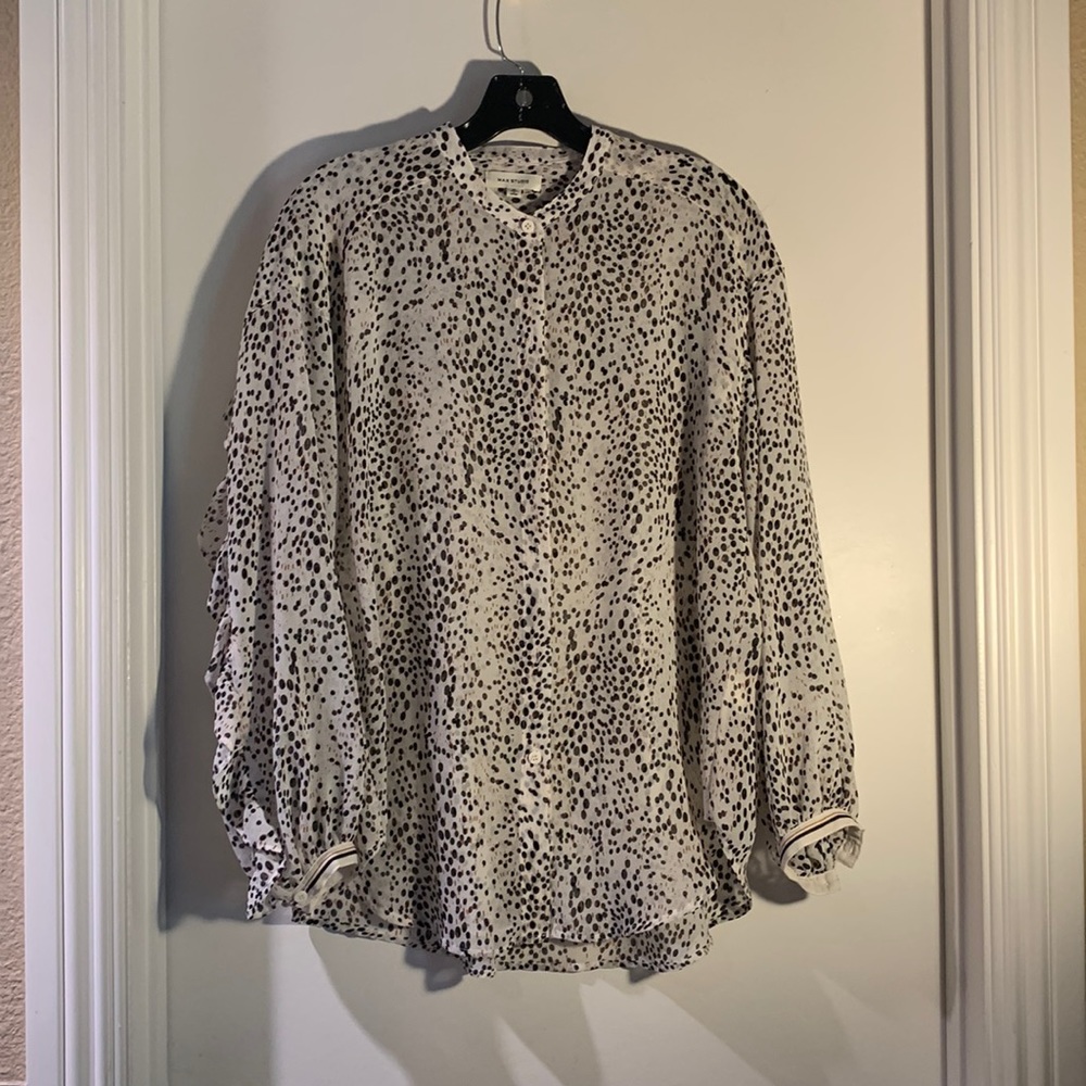 MAX STUDIO Size M Flowy blouse/ jacket. Ruffle detail across yolk, down sleeves